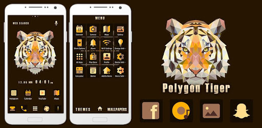 Polygon Tiger Wallpaper Theme PC screenshot