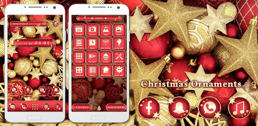 Holiday Wallpaper Christmas OrnamentsTheme PC screenshot
