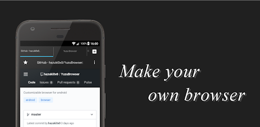Yuzu Browser: web browser PC screenshot