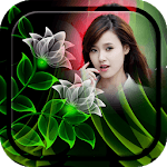 Neon Flower Photo Frame for PC Neon Flower Photo Frame for PC