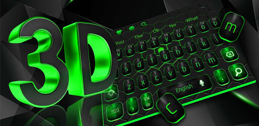 3D Classic Black Green Keyboard PC screenshot