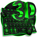 3D Classic Black Green Keyboard icon