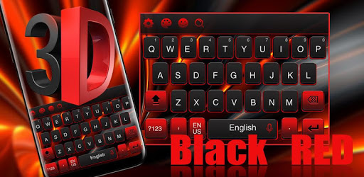 3D Black Red Keyboard PC screenshot