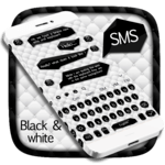 SMS Black White Keyboard icon
