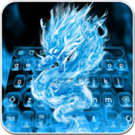 Blue Fiery Dragon Keyboard Theme for PC