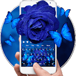 Blue Rose Butterfly Keyboard Theme icon