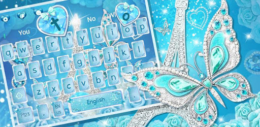Crystal Diamond Butterfly Keyboard PC screenshot