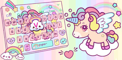 Cute Rainbow Unicorn Keyboard PC screenshot
