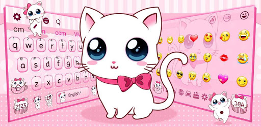 Cute Kawaii Cat Theme Keyboard PC screenshot