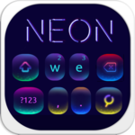 Fluorescent neon Keyboard icon