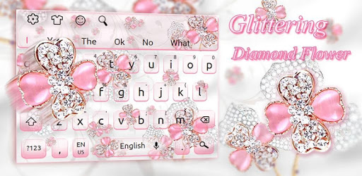 Glittering Diamond Flower Keyboard PC screenshot