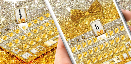 Gold glitter bowknot keyboard PC screenshot Gold glitter bowknot keyboard PC screenshot