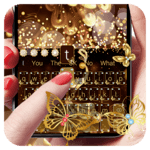 Gold Glitter Butterfly Keyboard icon