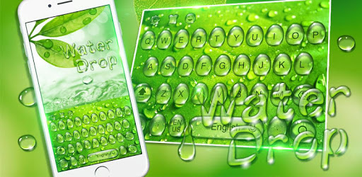 Green Water Drop Keyboard PC screenshot