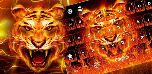 Fire Tiger Keyboard Theme PC screenshot