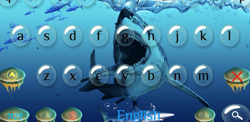 Cool sea shark keyboard theme PC screenshot Cool sea shark keyboard theme PC screenshot