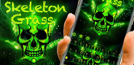 Skull Grass Keyboard Theme PC screenshot
