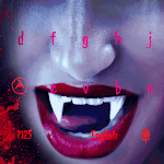 Cool red vampire girl keyboard for PC