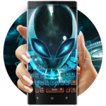 Neon glow Alien space keyboard for PC