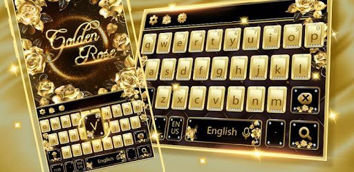 Golden rose diamond Keyboard PC screenshot