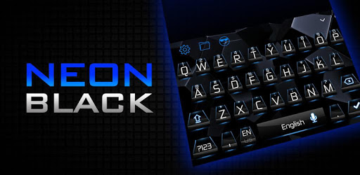 Substratum Neon Black Keyboard Theme PC screenshot