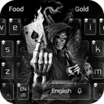 Dark Flame Devil skull gun Theme Keyboard for PC Dark Flame Devil skull gun Theme Keyboard for PC