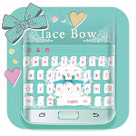 Cute pink green lace Bow Keyboard skin icon