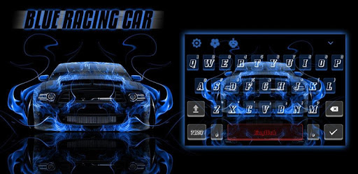 Blue Racing Car keyboard PC screenshot