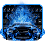 Blue Racing Car keyboard for PC