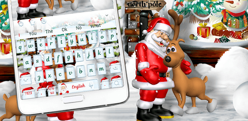 Merry Christmas theme keyboard with Santa Claus PC screenshot