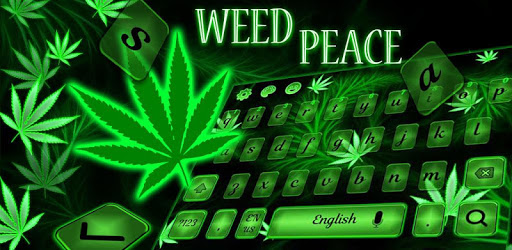 Smoky Weed Leaf Keyboard Theme PC screenshot