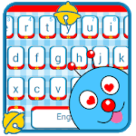 Cute Blue Cartoon Cat Keyboard Theme for PC