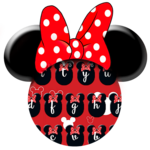 Red cute bow cartoon mouse keyboard theme for PC Red cute bow cartoon mouse keyboard theme for PC