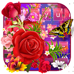 Color Rose Butterfly Love Keyboard icon