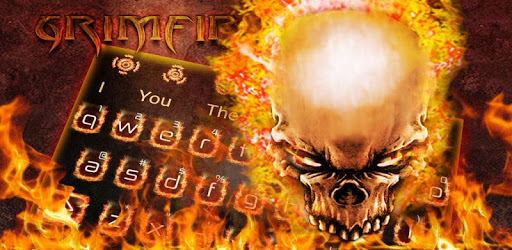 Ghost Rider Skull Keyboard | Grim Red Fire PC screenshot