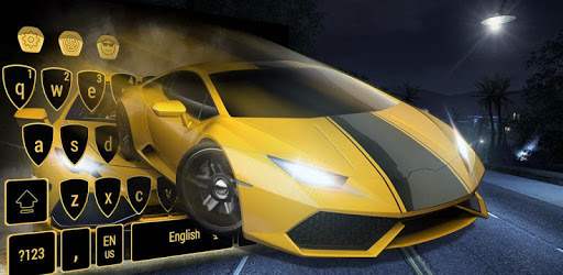 Luxury Yellow Lambo Car Keyboard PC screenshot