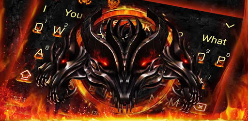 Red Fire Dragon Hell Keyboard Theme PC screenshot