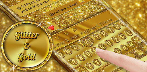 Glitter and Gold Premium Keyboard Theme PC screenshot