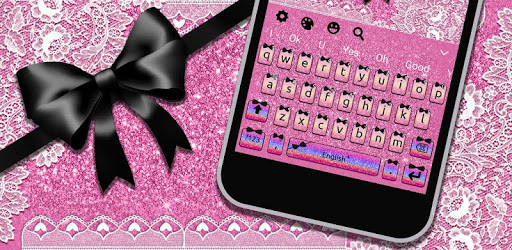 Girly Pink ribbon Keyboard theme PC screenshot
