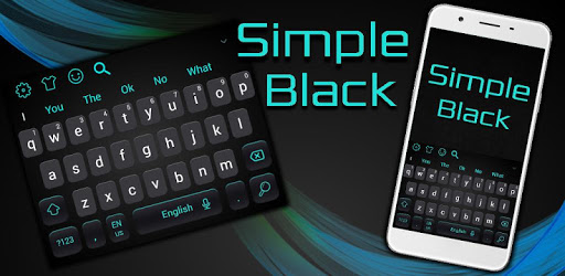 Simple Cool Black Keyboard Theme PC screenshot