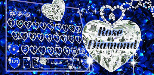Blue Rose Diamond Keyboard Theme PC screenshot Blue Rose Diamond Keyboard Theme PC screenshot
