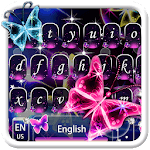 Neon shining Butterfly Keyboard Theme icon