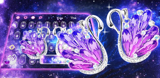 Diamond Swan Keyboard Theme PC screenshot