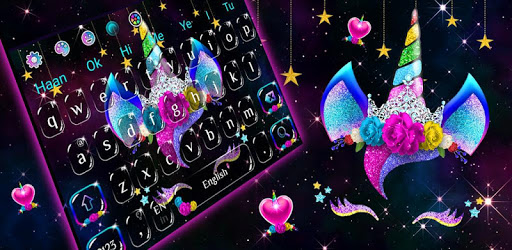 Night Star Glitter Unicorn Keyboard PC screenshot