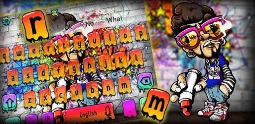 Posh Graffiti Style Keyboard Theme PC screenshot