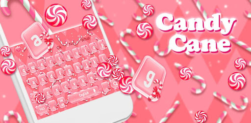Sweet Candy Cane Keyboard Theme PC screenshot