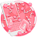 Sweet Candy Cane Keyboard Theme for PC