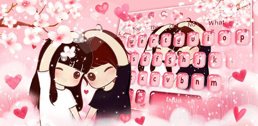 Cute Couple Love Keyboard Theme PC screenshot