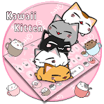 Pink Kawaii Kitten Keyboard Theme for PC