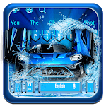 Blue Sports Racing Car Keyboard for PC